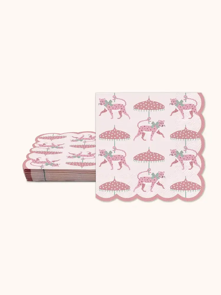 Studio Oh! Serviettes de table - Léopard en parade