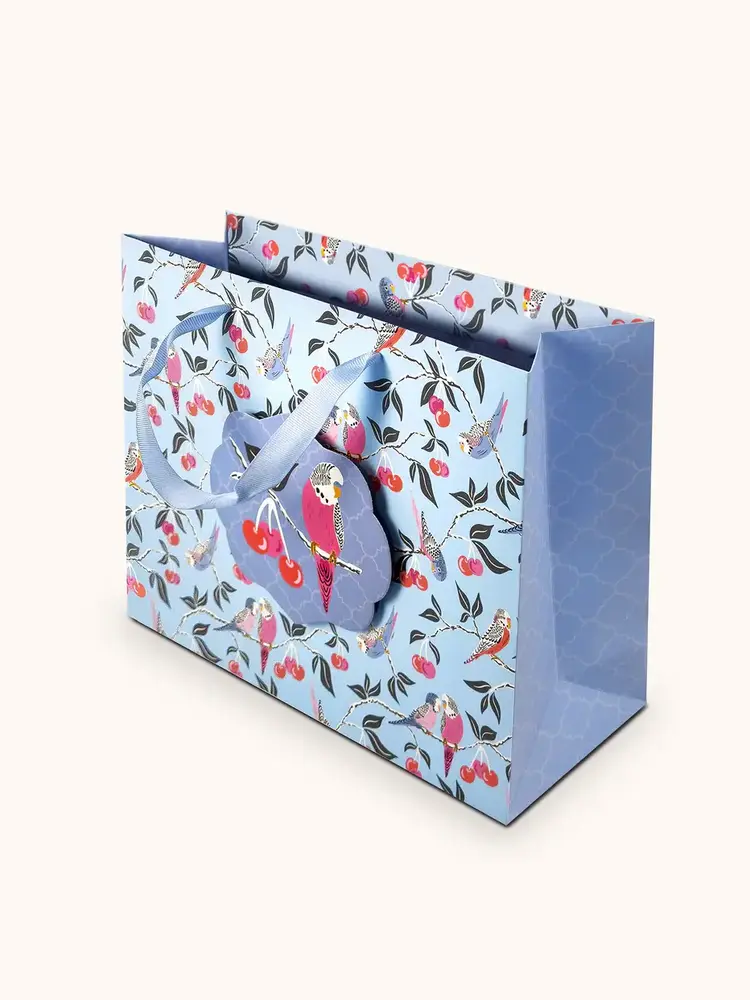 Studio Oh! Grand sac cadeau - Oiseau dans le cerisier