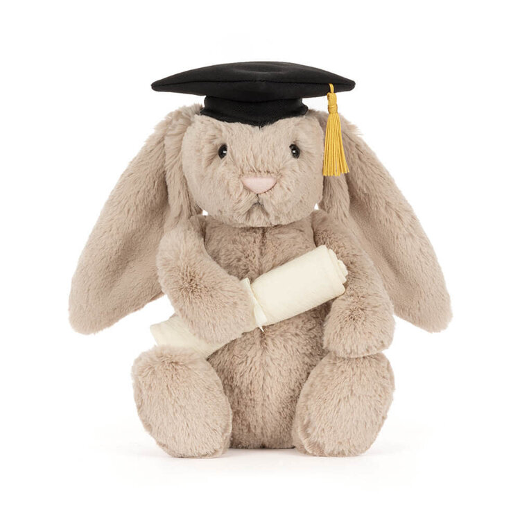 Jellycat Peluche - Lapin bashful - Tenue de graduation