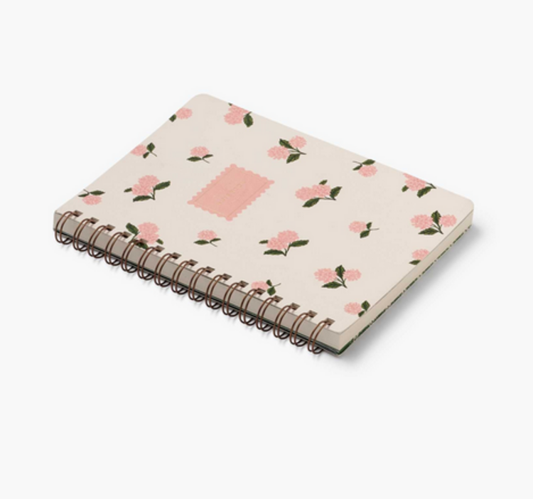 Rifle & co Carnet à spirales - Hydrangée rose
