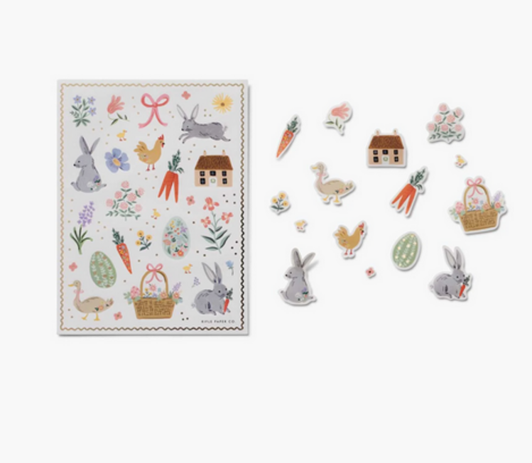 Rifle & co Feuille d'autocollants - La ferme au printemps