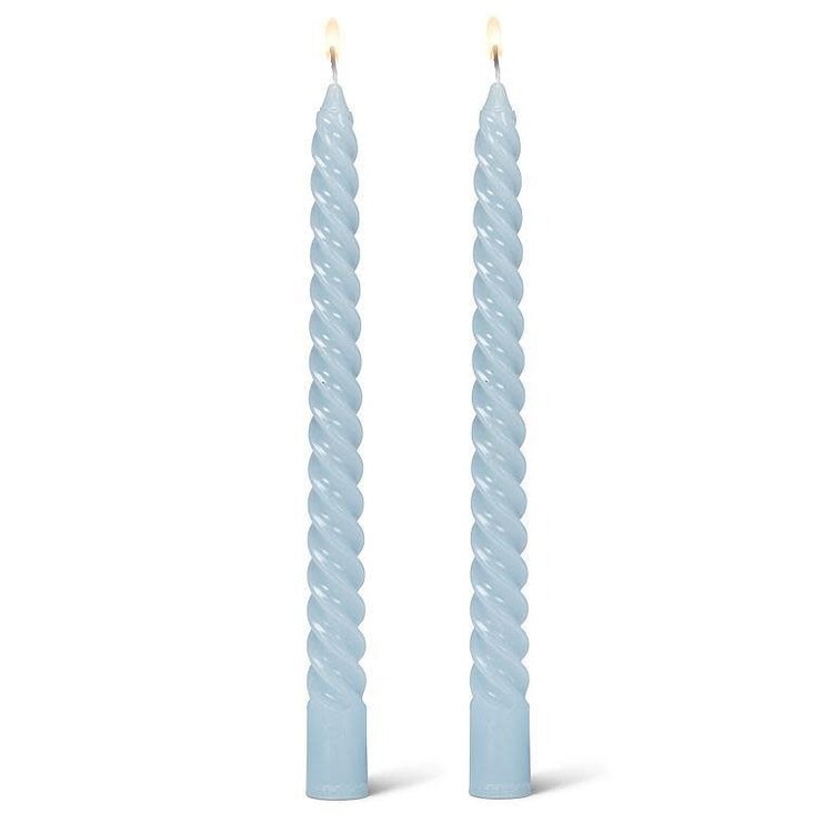 Abbott Bougies coniques - Bleu pâle - Paquet de 2