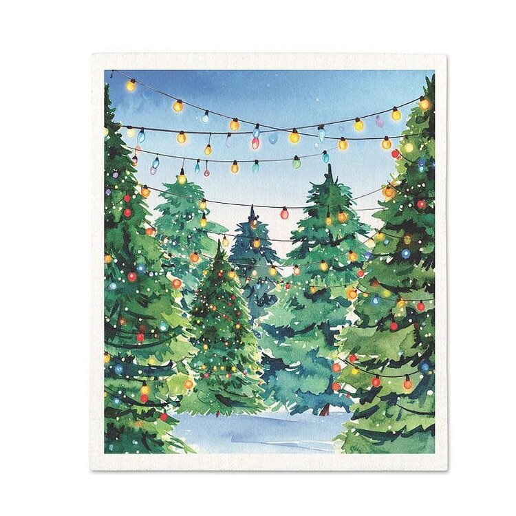 Abbott Essuie-tout réutilisable - Marché de sapins de Noël
