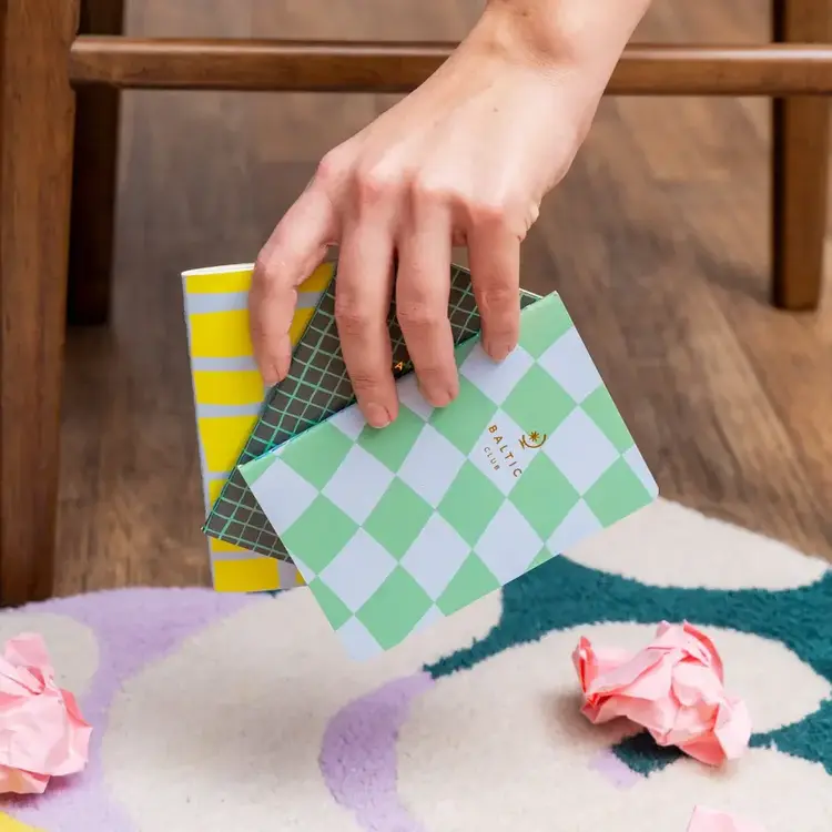 Baltic Club Trio de carnet de poche - Damiers