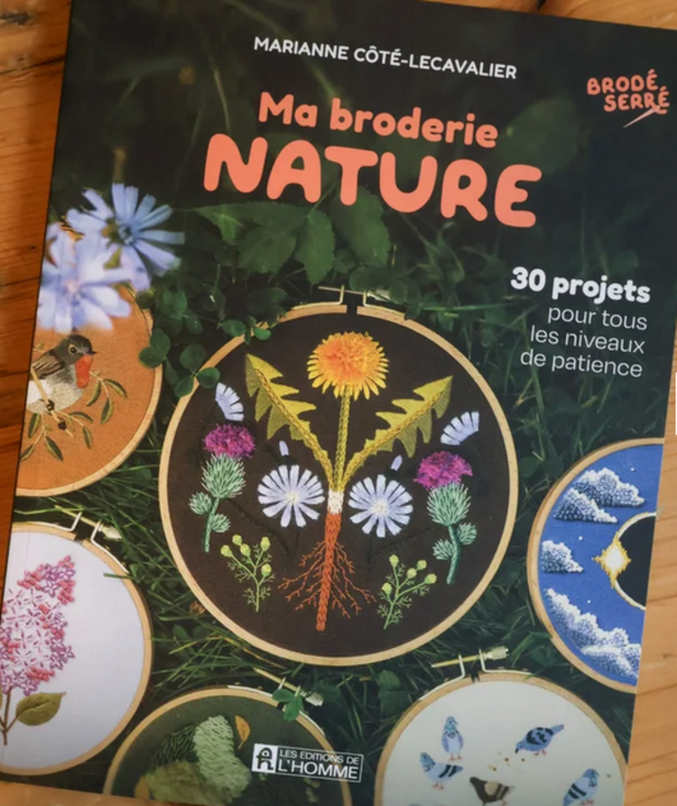 Brodé Serré Livre - Ma broderie nature - 30 projets pour tous les niveaux de patience