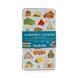 Moulin Roty Ensemble de 12 crayons - L'Explorateur