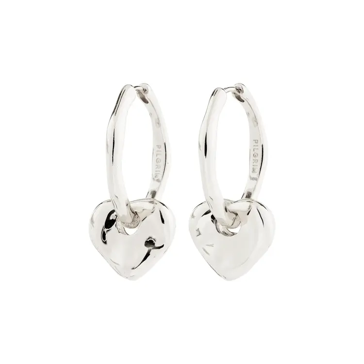 Pilgrim Boucles d'oreilles - Nova - Coeur - Argent