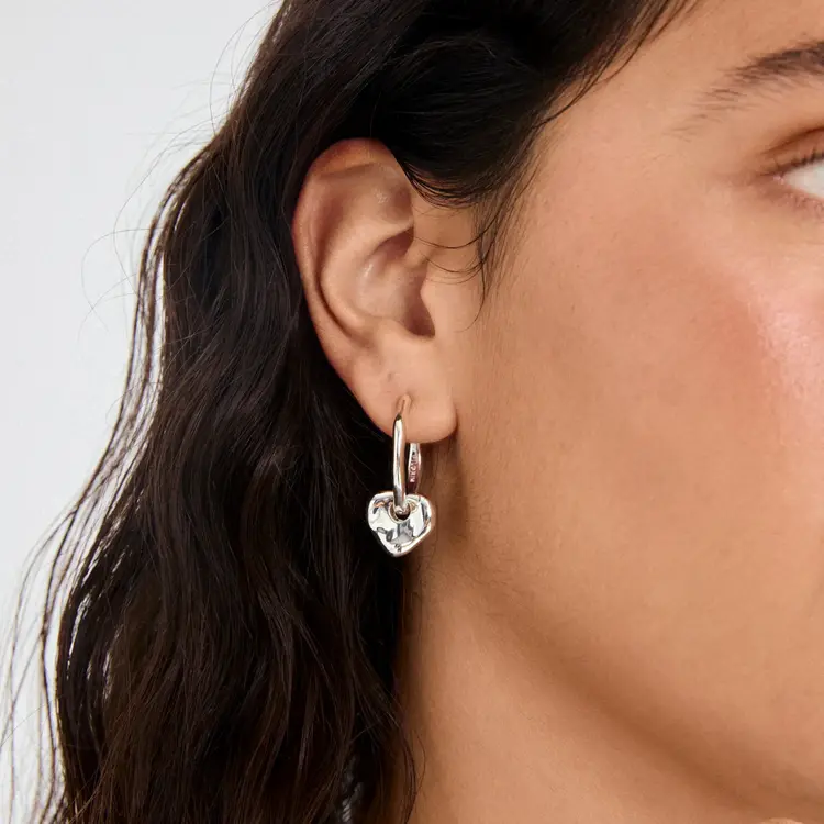 Pilgrim Boucles d'oreilles - Nova - Coeur - Argent