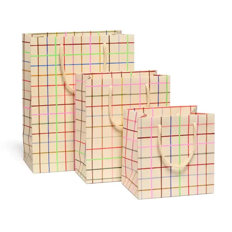 Red Cap Sac cadeau - Moyen - Quadrillage coloré