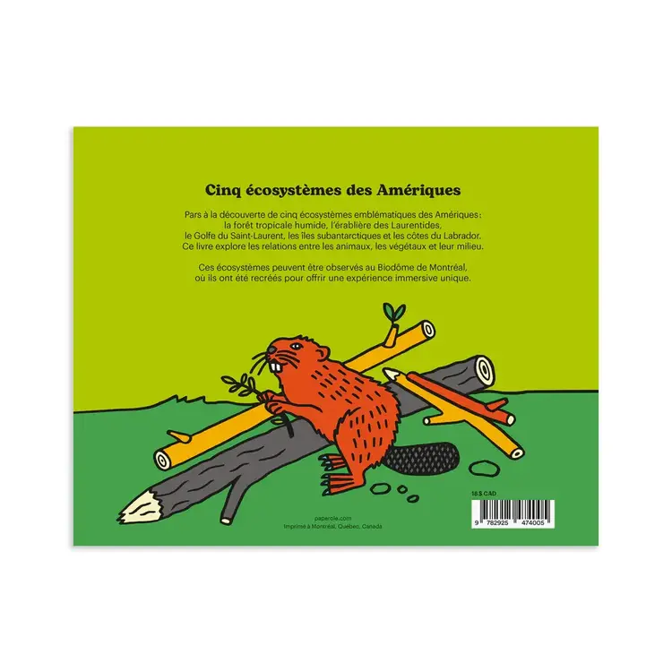 Paperole Livre à colorier - Cinq écosystème des Amériques
