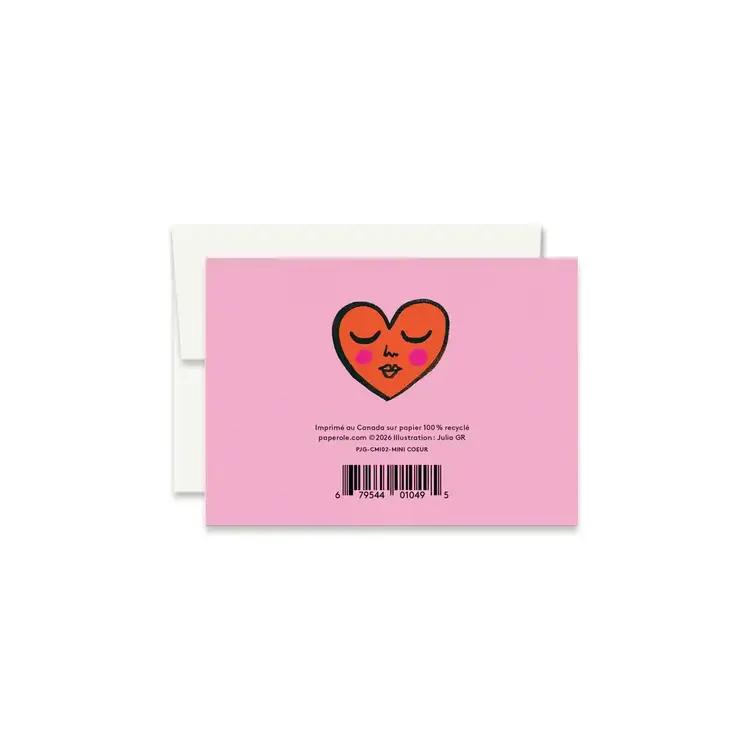 Paperole Mini carte de souhaits - MINI COEUR