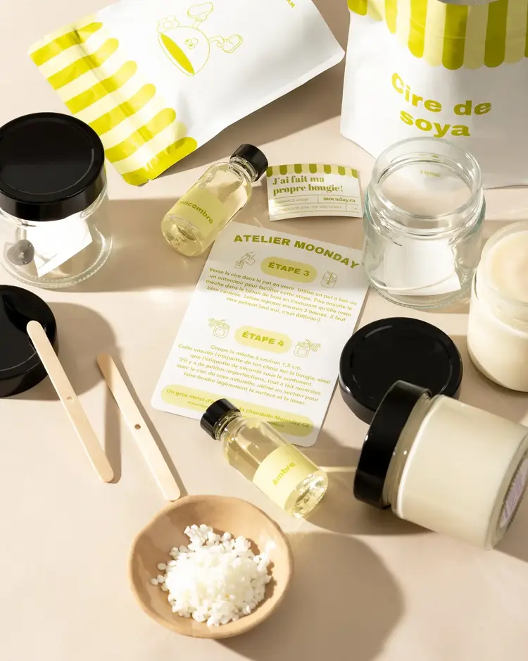 Moonday Kit de fabrication de chandelle - Poire & Champagne