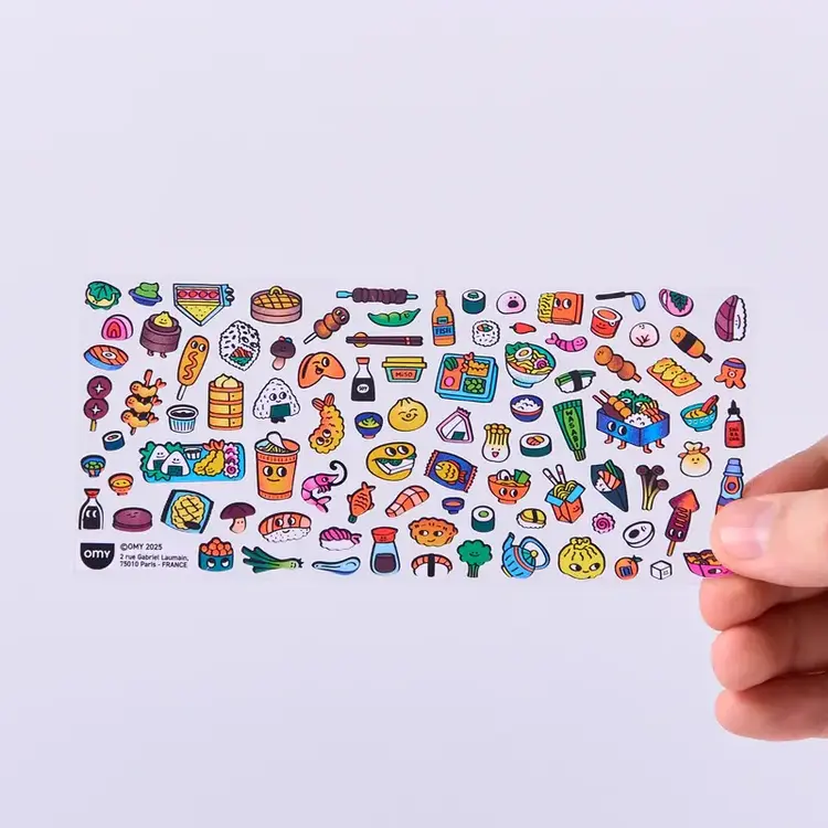 OMY Feuille d'autocollants - Bar à sushis