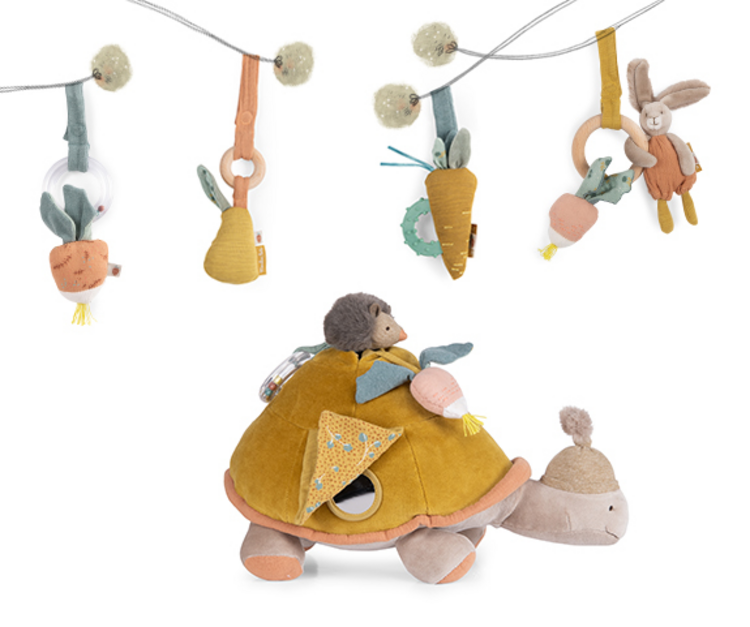 Moulin Roty Trois Petits Lapins - Hochet de dentition poire