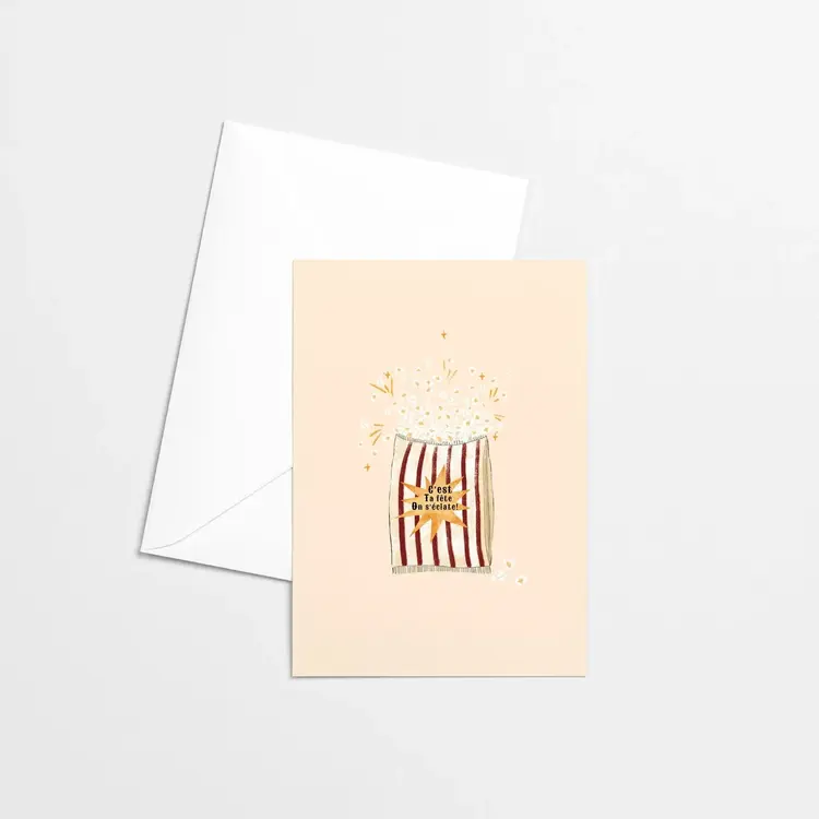 Citron & Miel Carte de souhaits - Popcorn