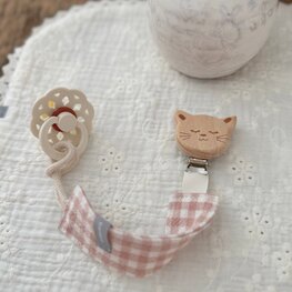 Baluchon Attache-suce - Chat - Vichy rose