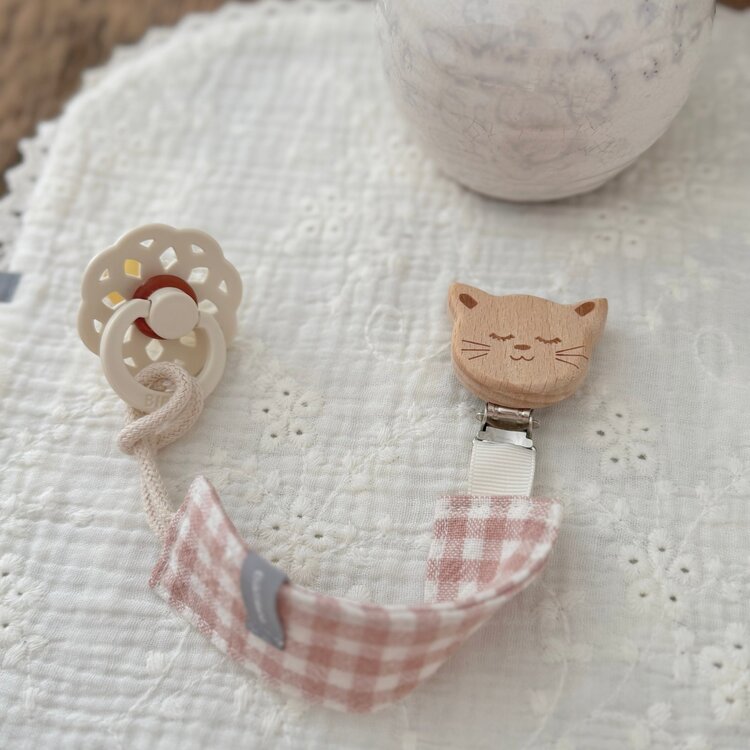 Baluchon Attache-suce - Chat - Vichy rose