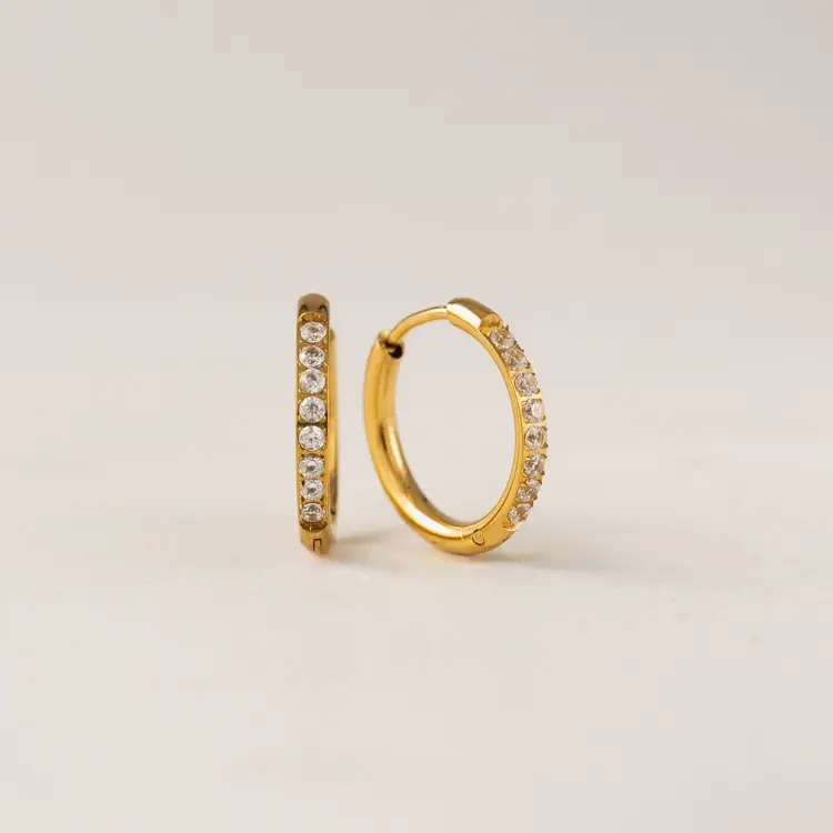 Lover's tempo Boucles d'oreilles - Anneaux Evie Or - 15mm