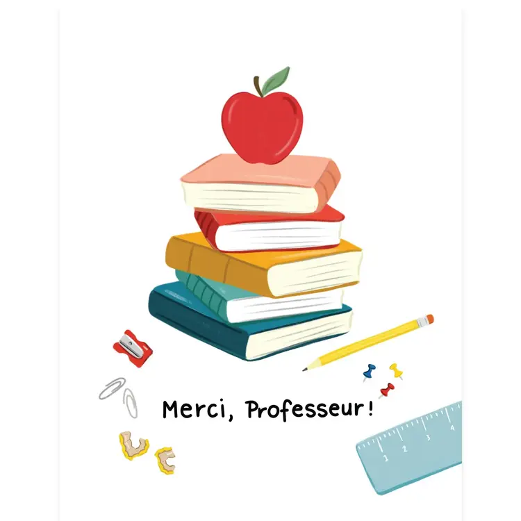 Paige &Willow Carte de souhaits -  Merci, Professeur