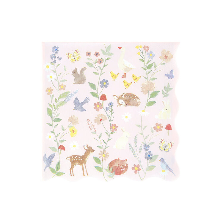 Meri Meri Grandes serviettes - Petits animals