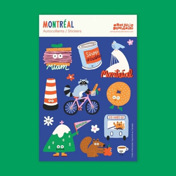 Anne-Julie Dudemaine Feuille d'autocollants - Montréal