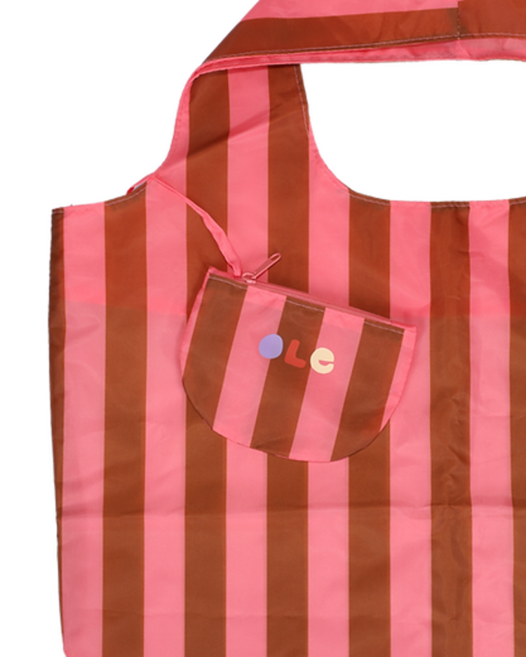Ole Sac réutilisable - Rayé - Rouge + Rose