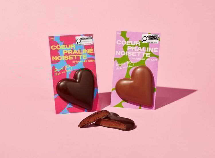 Ernestine Coeur praliné noisette - Chocolat noir