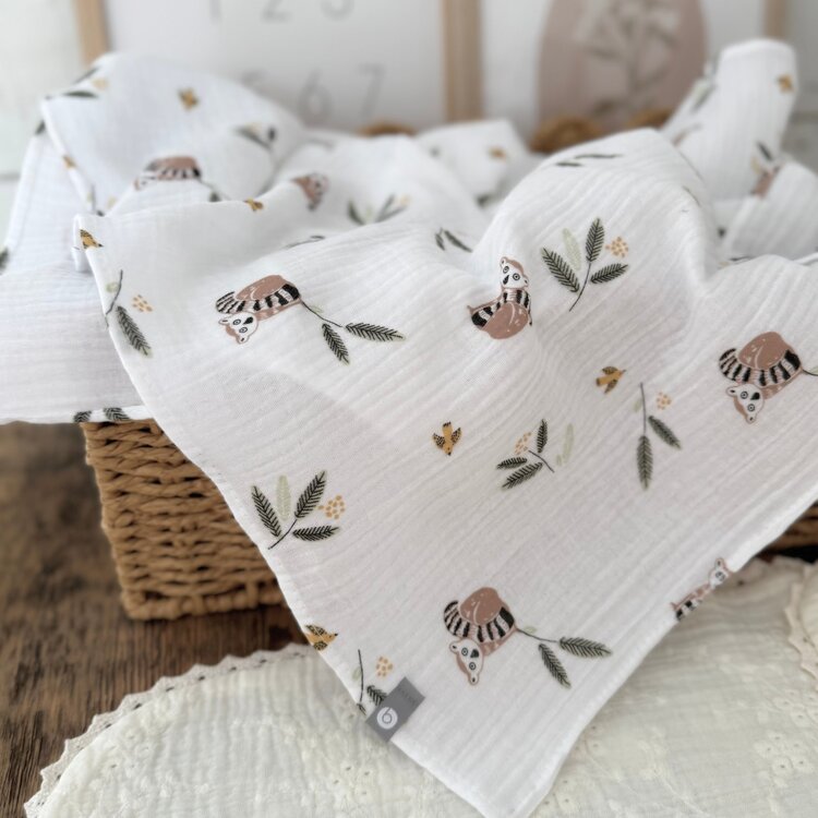 Baluchon Mousseline en coton - Lémur