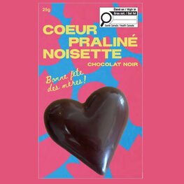 Ernestine Coeur praliné noisette - Chocolat noir