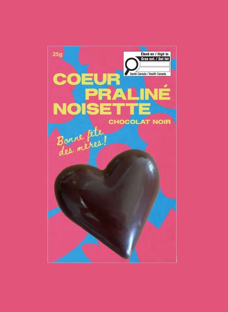 Ernestine Coeur praliné noisette - Chocolat noir