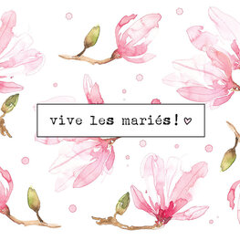Stéphanie Renière Carte de souhaits - Vive les mariés!