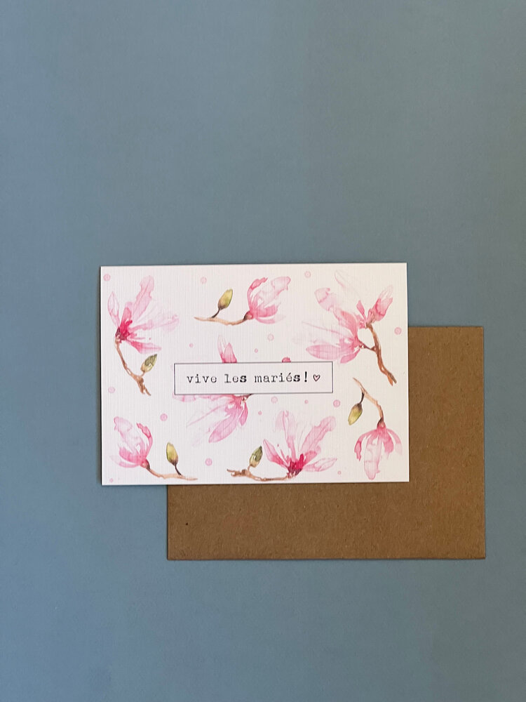 Stéphanie Renière Carte de souhaits - Vive les mariés!