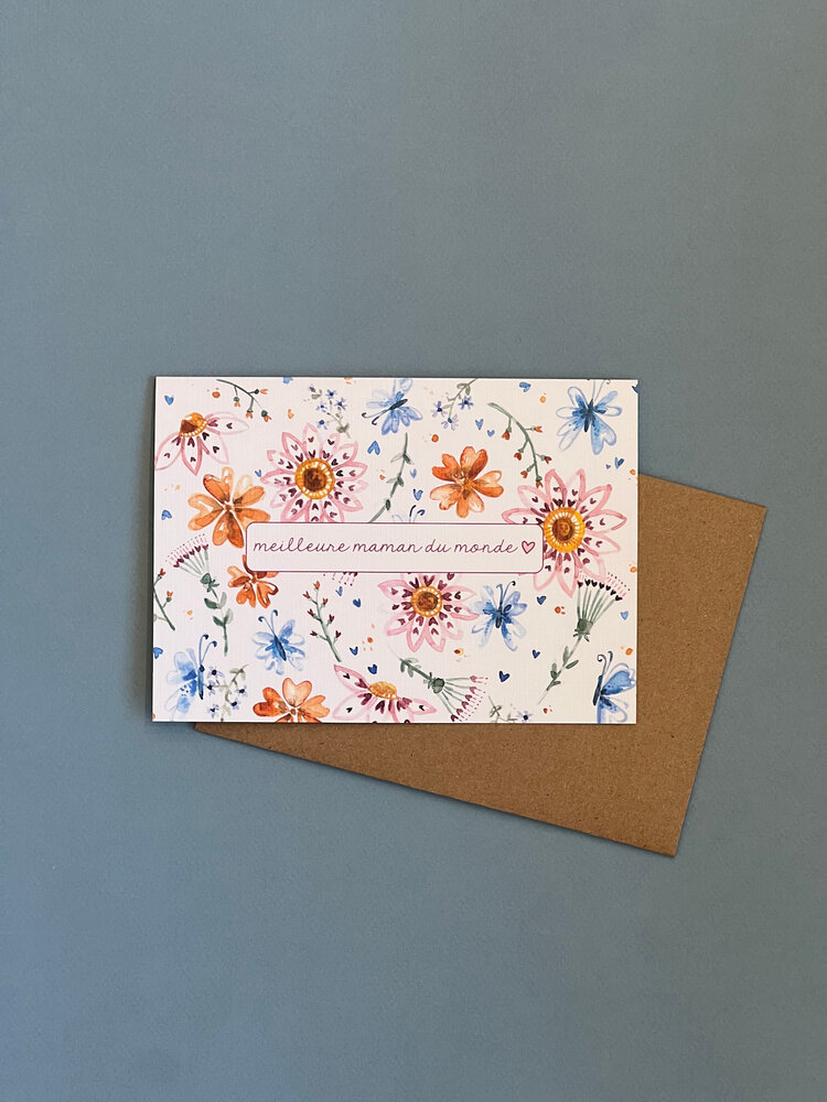 Stéphanie Renière Carte de souhaits - Meilleure maman du monde