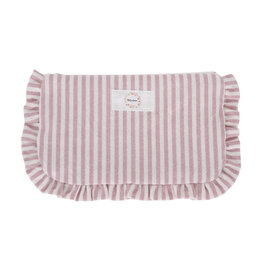 Baluchon Sac à cosmétique à froufrou - Rayure mauve