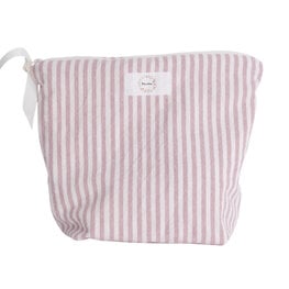 Baluchon Sac à cosmétique - Moyen - Rayure mauve