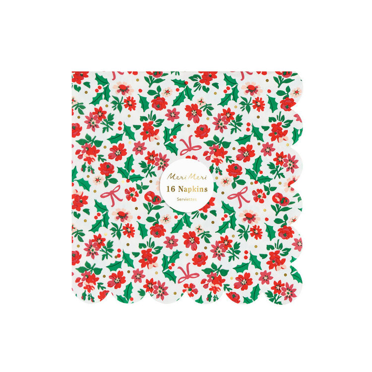 Meri Meri Grandes serviettes de table - Holly Ditsy