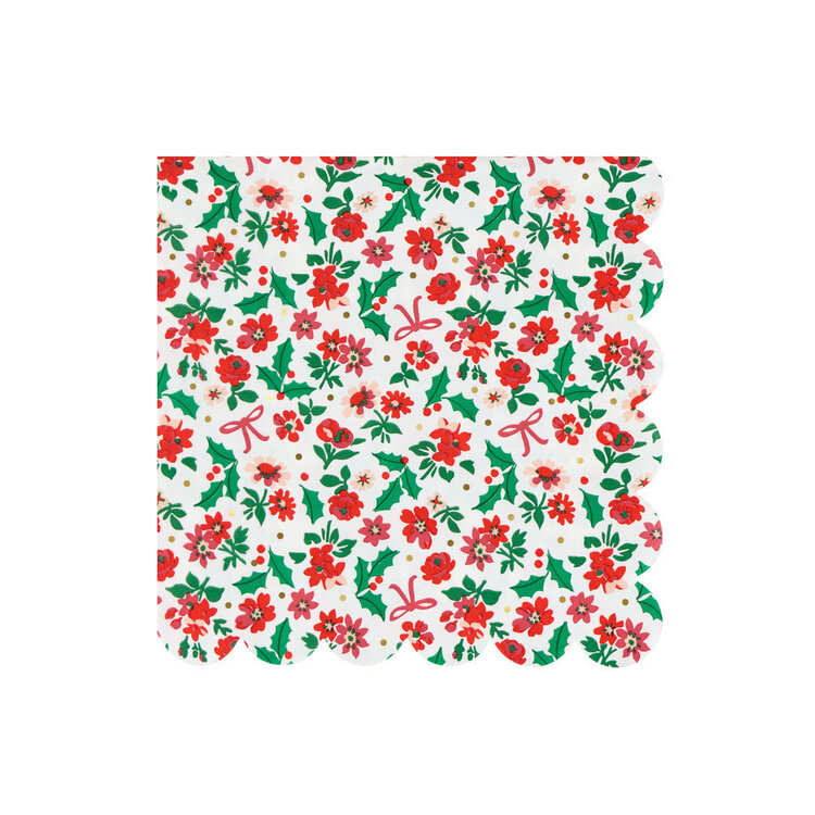 Meri Meri Grandes serviettes de table - Holly Ditsy