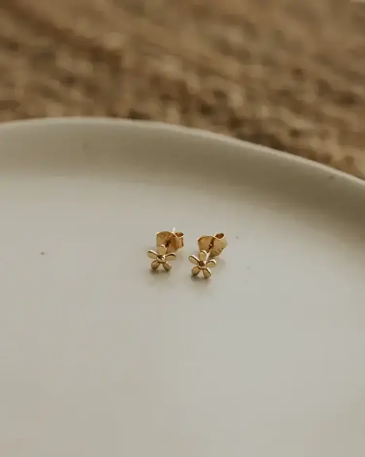 Soha & Co. Boucles d'oreilles - Camélia - Or Vermeil