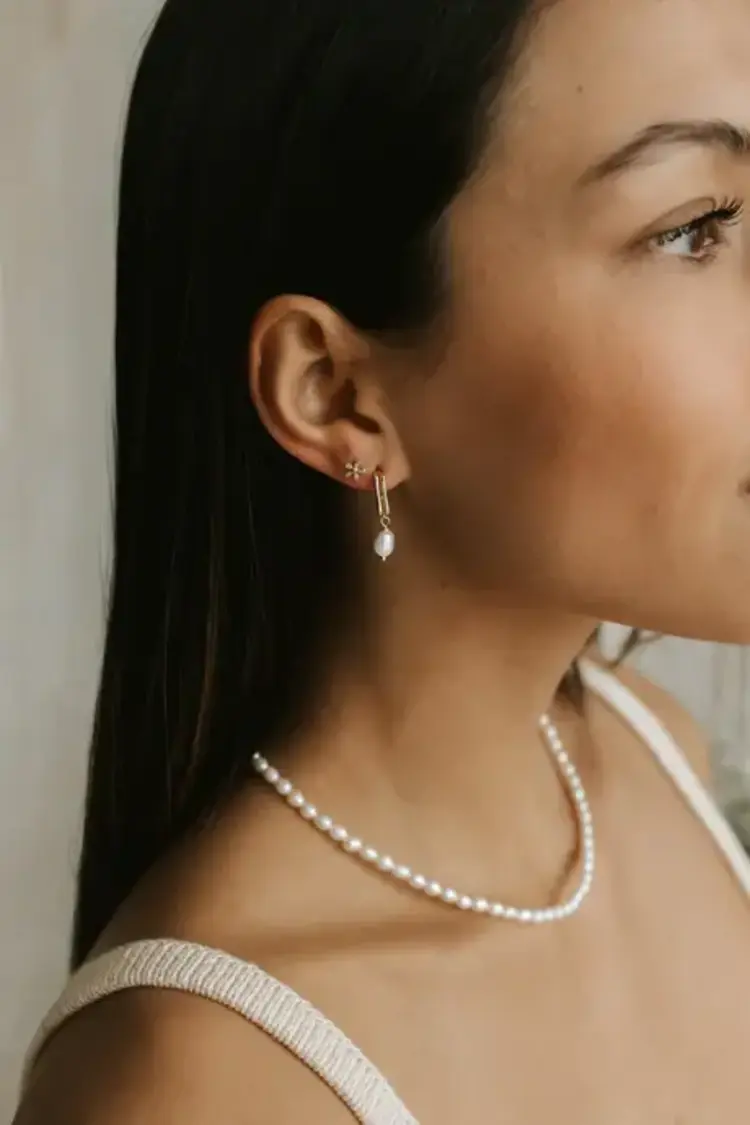 Soha & Co. Boucles d'oreilles - Camélia - Or Vermeil