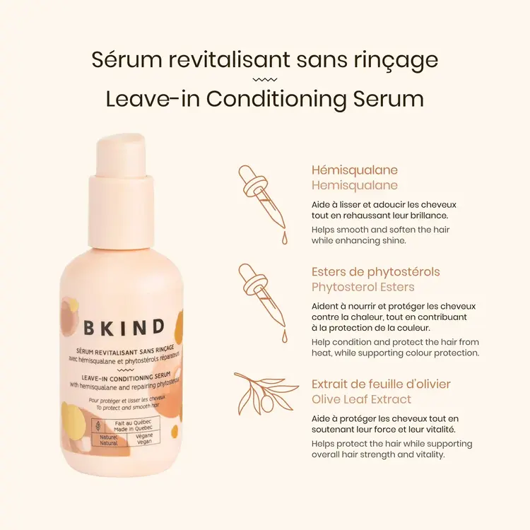 BKIND Sérum revitalisant sans rinçage avec hémisqualane