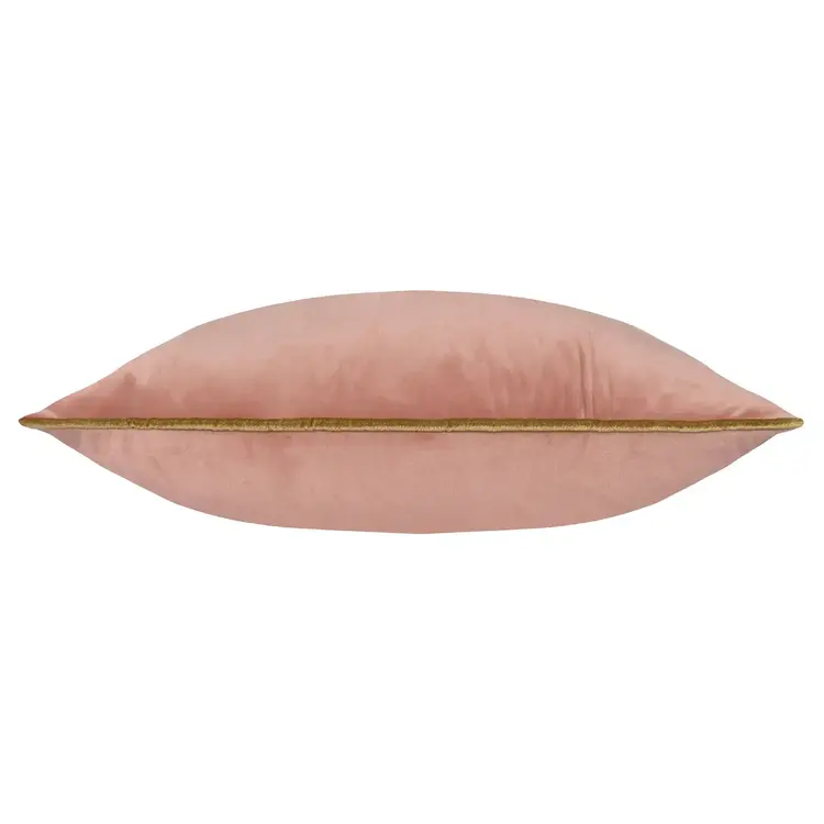 Riva Home Coussin Méridian en velour - Fard à joue & Or