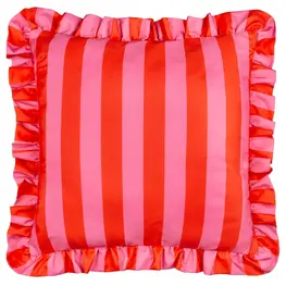 Riva Home Coussin d'extérieur - Palm Royale - Rose & Rouge