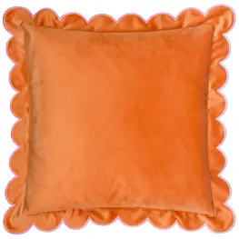 Riva Home Coussin en velours - Orange & Rose