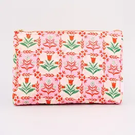 Ban.do Pochette matelassée - Floral et carreaux roses