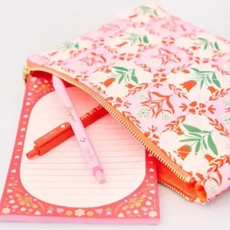 Ban.do Pochette matelassée - Floral et carreaux roses