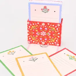 Ban.do Ensemble de cartes de note - Floral folklorique