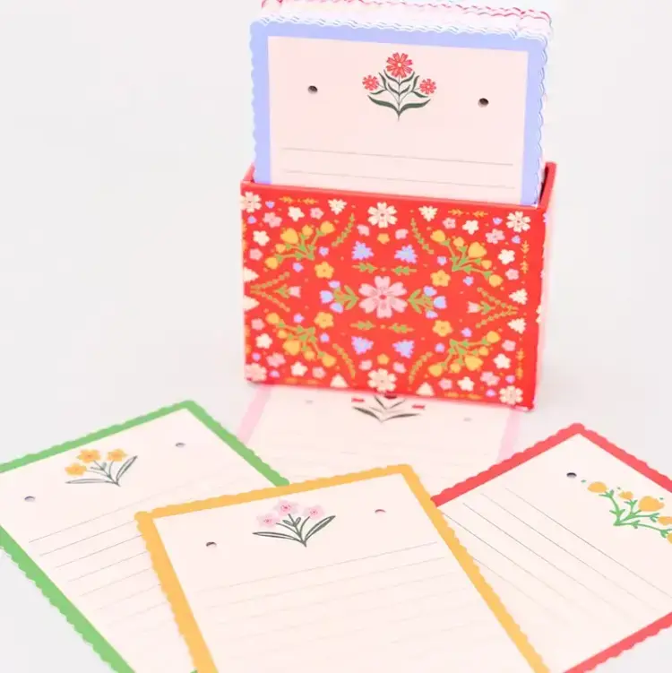 Ban.do Ensemble de cartes de note - Floral folklorique