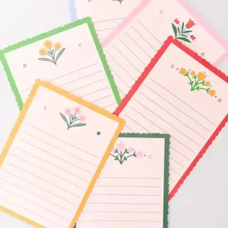 Ban.do Ensemble de cartes de note - Floral folklorique