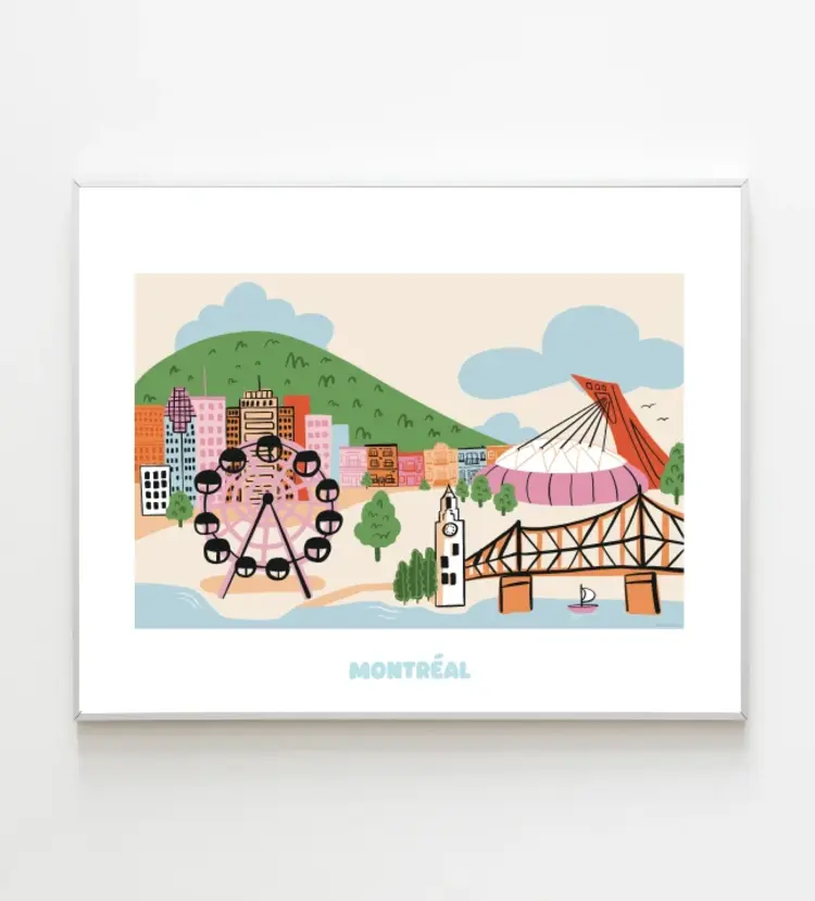 Boucle et Papier Affiche - Montréal l'été