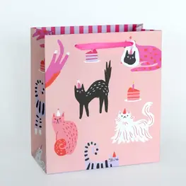 Idlewild Co. Sac cadeau - Moyen - Chats de fête